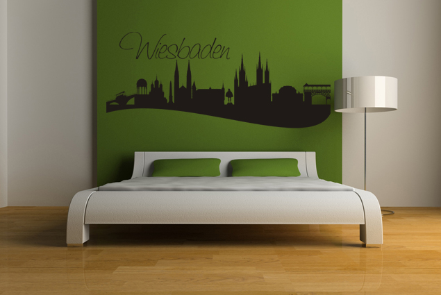 Wandtattoo "Skyline Wiesbaden" 
