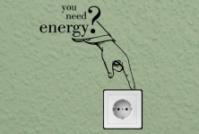 Steckdosentattoo "you need energy?"