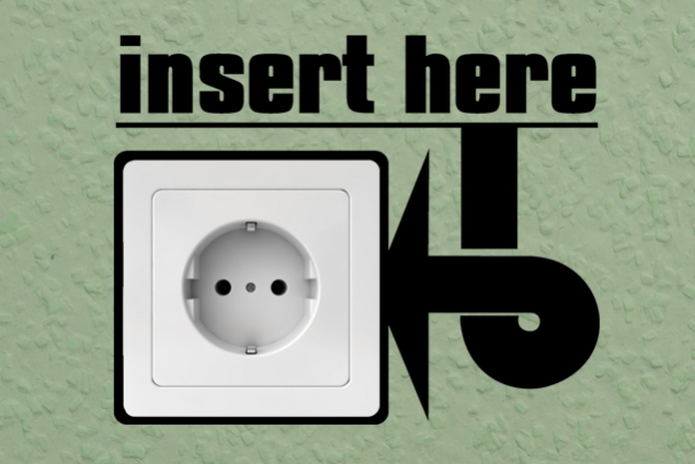 Steckdosentattoo "Insert here" 